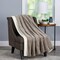 Hastings Home Faux Fur Jacquard Throw Blanket, Luxurious, Soft, Hypoallergenic with Sherpa Back, 60"x 70" (Coffee) 399294HSX - alternate 1